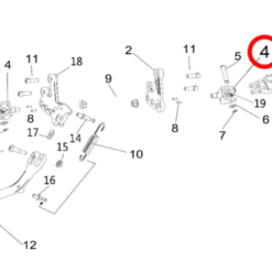 Alternative view of Light Bee Footpeg Mount