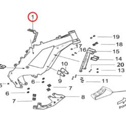 Alternative view of Light Bee Battery Compartment Plate, Rear