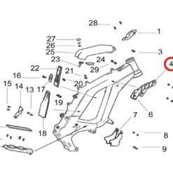 Alternative view of Light Bee Battery Positioning Support, Left