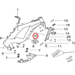 Alternative view of Light Bee Controller Mounting Bracket, Lower Left