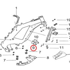 Alternative view of Light Bee Controller Mounting Bracket, Lower Right