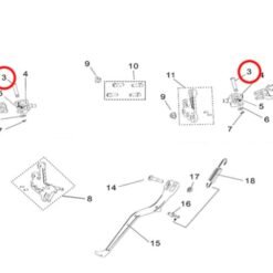 Alternative view of Light Bee / Hyper Bee Footpeg Mounting Pin