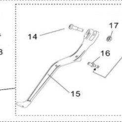 Alternative view of Light Bee Kickstand Assembly