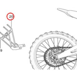 Alternative view of Light Bee Rear Tire Hugger Mounting Bracket (Left)