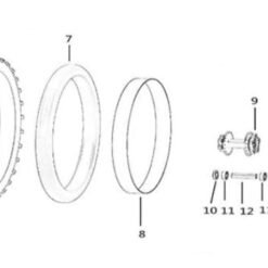 Alternative view of Light Bee Rear Wheel Axle Bushing (Left)