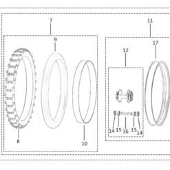 Alternative view of Light Bee Rear Wheel Axle Bushing (Right)