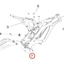Alternative view of Light Bee Swingarm Pivot Shaft