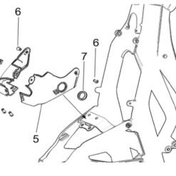 Alternative view of Light Bee Upper Battery Shroud, Left