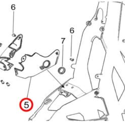 Alternative view of Light Bee Upper Battery Shroud, Right