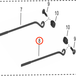 Storm Bee Battery Support Rod (REAR LEFT)