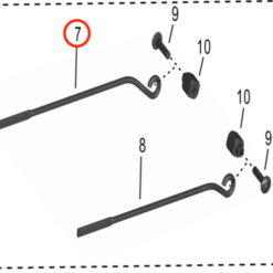 Storm Bee Battery Support Rod (REAR RIGHT)