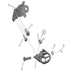 Storm Bee Footpeg Return Spring (LEFT)