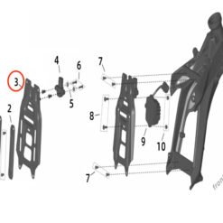 Alternative view of Ultra Bee Front Battery Support Plate
