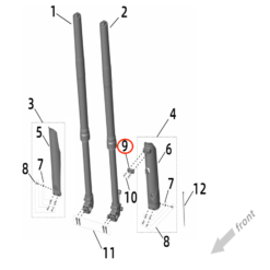 Ultra Bee Left Fork Guard Brake Line Holder