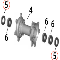 Alternative view of Ultra Bee Rear Wheel Hub Seal