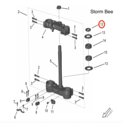 Alternative view of Ultra Bee / Storm Bee Steering Adjustment Nut