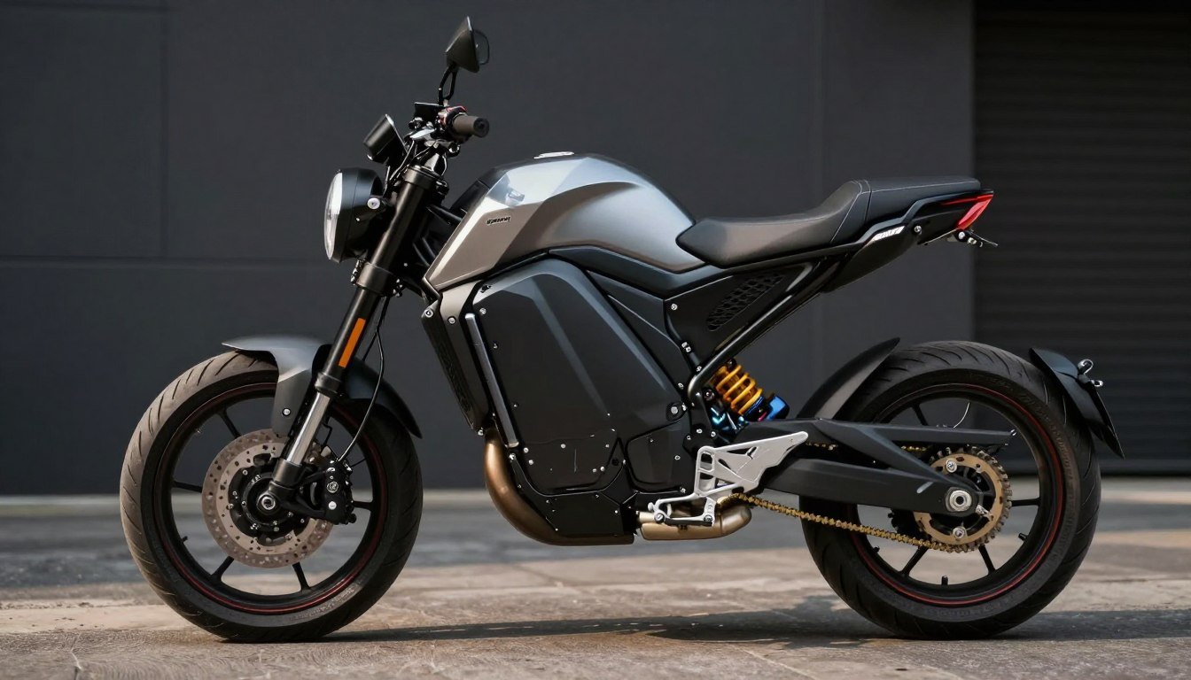 Sur-Ron Ultra Bee electric motorcycle with high-performance parts installed