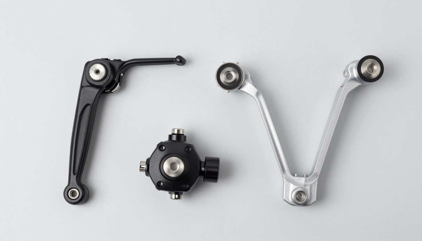 Sur-Ron control components including levers throttle and footpegs